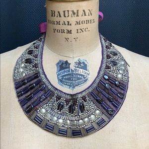 Beaded Roberta Freymann collar necklace